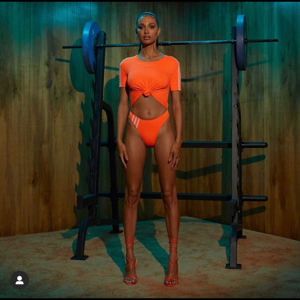 Ivy Park Solar Orange Knot Swimsuit